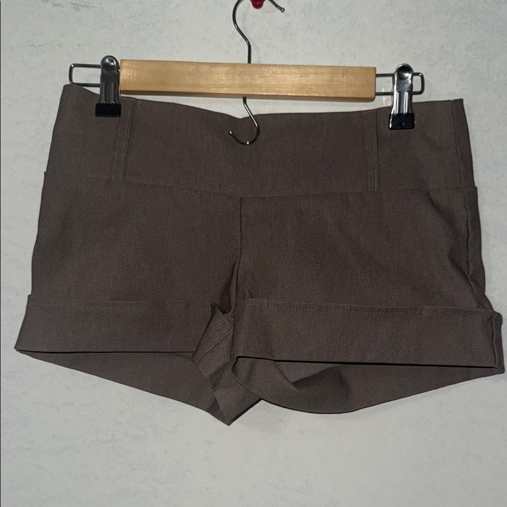 Body Central Brown High Waist Tailored Shorts